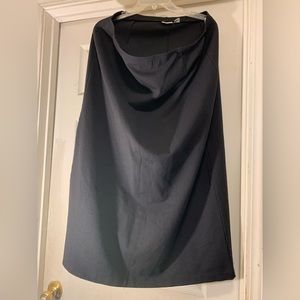 Black plus size straight skirt .